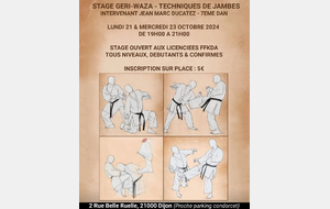 Stage Geri-Waza - Techniques de jambes