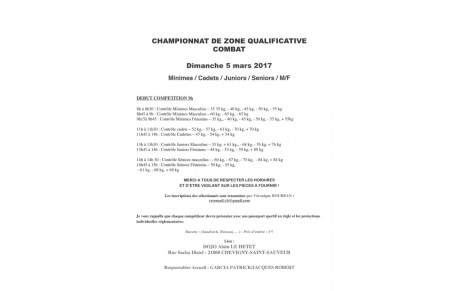 Championnat Zone Qualificative Kumité