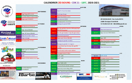 Calendrier 2020-2021